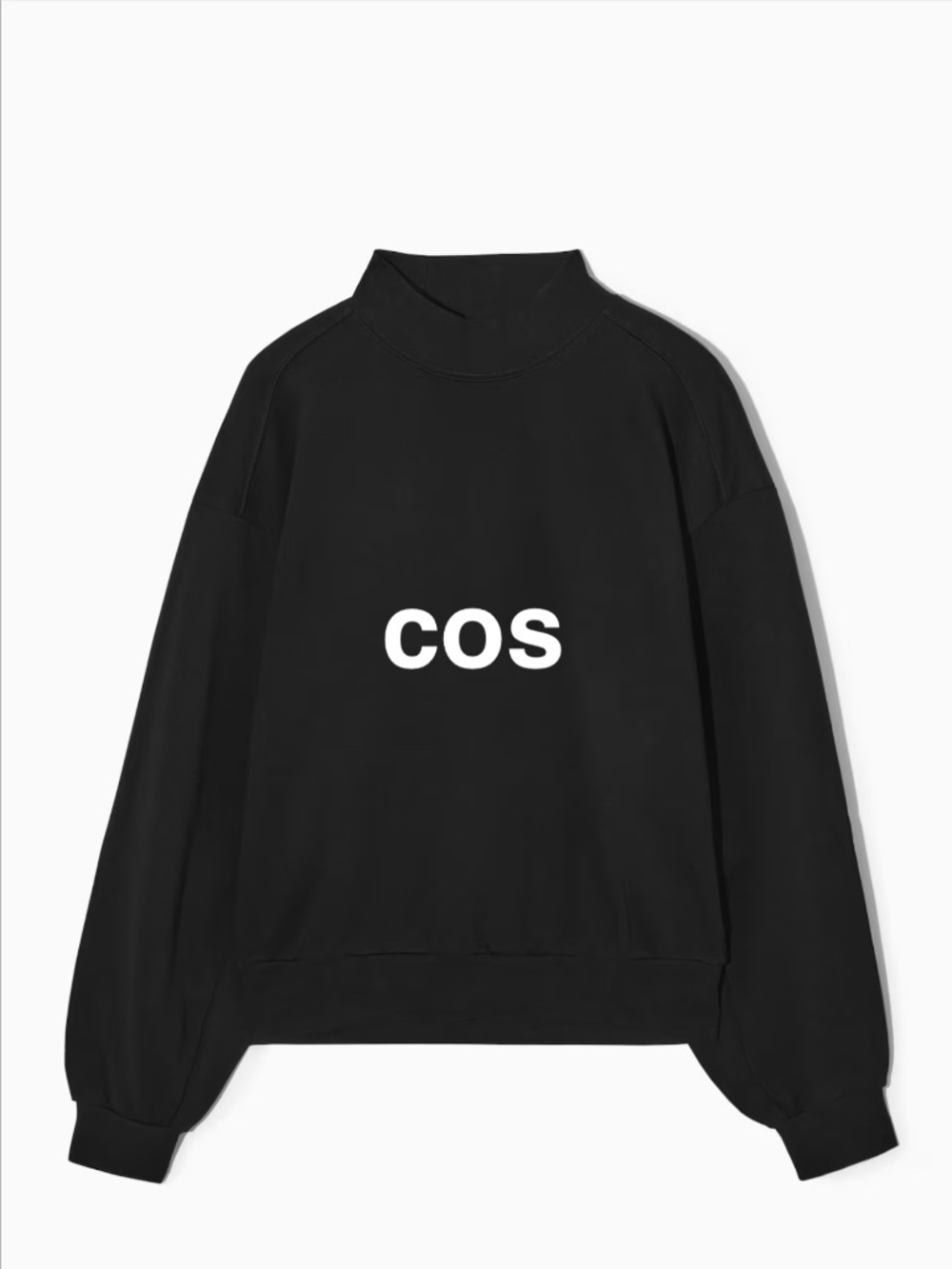 COS Women's Mockneck Sweatshirt Size S 100% Cotton